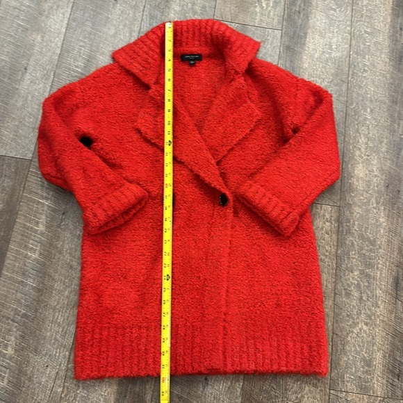 Cherry Red Ann Taylor Double Breasted Coatigan - Picture 13 of 15